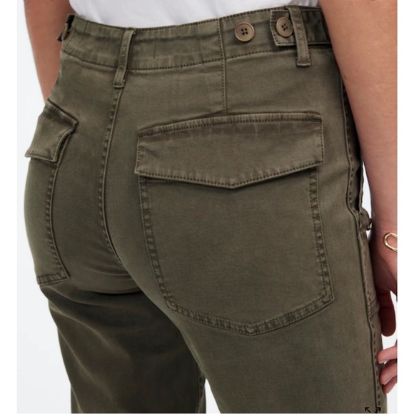 Madewell Slim Straight Utility Cargo Pants 26 Olive Green Workwear Capsule - Picture 5 of 12